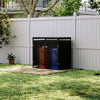 OUTDOOR WHEELIE BIN STORAGE METAL DOUBLE SHED DUSTBIN RUBBISH SCREEN SHELTER NEW