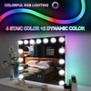15 Bulb Hollywood Mirror LED Lighted Makeup Mirror w/RGB Light Strip