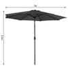 3M Outdoor Garden Umbrella Parasol Sun Shade Patio Hanging Cantilever Round Home
