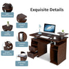 Computer Desk Home Office Workstation with 2 Drawers & Storage Compartments