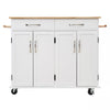 Kitchen Island Unit Butchers Block Trolley Breakfast Bar Table Storage Cabinet