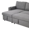 3 Seater Corner Sofa Bed Hidden Storage Convertible Pull Out -L Shaped Sofa Bed