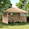 Foldable Party Tent - with 3 Sidewalls Beige U3R8