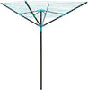 ROTARY AIRER 3 ARM 30M OUTDOOR CLOTHES GARDEN WASHING LINE DRYER SPIKE & COVER