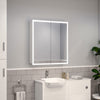 LED Bathroom Mirror Cabinet Wall Mounted 2 Doors Storage Cupboard Shower Laundry