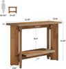 41.34-Inch Console Table with Storage, 2-Tier Rustic Wooden Entryway Sofa Table