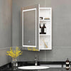 LED Bathroom Mirror Cabinet with Lights Touch Switch 3 Colors LED with Storage