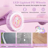 Folding Scooter Toddlers LED Lighted Kick Scooter 3-wheeled Kickboard Rose