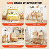 Cute End Tables Set of 2 with Rainbow & Cloud Patterns-Natural