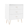 Fishe & Lilly Monroe Solid Wood White Chest of 3 Drawers RRP £799