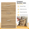 Bedroom Space-saving Night Chest of Drawers-Natural