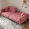 Sofa Bed Sleeper Fabric Love Seat Sofa Couch Sofa Settee for Living Room Pink