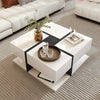 Coffee Table With 4 Drawers Side Table High Gloss White Living Room Furniture