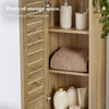 Bathroom Storage Cabinet, Oak Wood Effect Bathroom Floor Cabinet, VonHaus