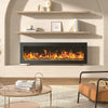 LED Fireplace Media Wall Fire Wall Mounted / Standing Electric Heater 40inch UK