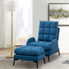 Matte Velvet Relaxing Recliner Armchair Sleeper Bed Lazy Lounge Sofa w/Footstool