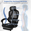 Height Adjustable Ergonomic Office Chair with Lumbar Support-Black