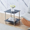 Nest Of 3 Nested Nesting Tables Side End Coffee Table Glass/Wood for Living Room