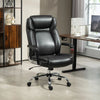 Ergonomic Office Chair Heavy Duty Faux Leather Adjustable Height Tilt Home Black
