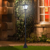 Outdoor Solar LED Garden Post Light 1.2M Tall Pathway Bollard Lamp – Black