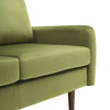 2 Seater Sofa Velvet Compact Loveseat Couch Settee with Cushions Wooden Legs