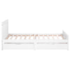 Merax 2 Drawers 3ft Single Wooden Solid White Pine Kids Storage Bed Frame 190x90