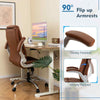 Adjustable Computer Desk Chair PU leather Executive Office Chair-Brown