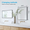 Bathroom Mirror Industrial Metal Frame Wall Mounted Bedroom Vanity Mirrors