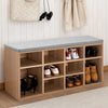 Shoe Storage Bench with Seat Cushion Cabinet Rack Shelves Hallway 10 Compartmen