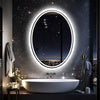 Smart Oval LED Bathroom Mirror Backlit Edge Anti-Fog Waterproof Makeup Mirror XL