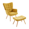 Wing Back Armchair Relax Napping Lazy Lounge Single Sofa Chair Lounger Footstool
