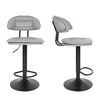 2x Bar Stools Metal Legs Breakfast Stools Kitchen Padded Chair XXL Seat Barstool