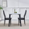 Small Space 3Pcs Square Dining Table+ 2 Dining Chair Set Dining Room Set Wooden