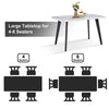 White Dining Table Dining Room Kitchen Garden Table Metal Straight Legs Morden