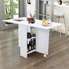 Mobile Drop Leaf Dining Table Folding Desk SpaceSaving Kitchen Storage Breakfast