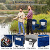 Folding Double Beach Chair w/ Adjustable Canopy Portable Loveseat Blue