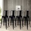Tolix Industrial Breakfast Bar Stool Chair Set 4X Metal Bistro Counter Bar Chair