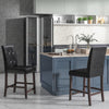2X Counter Height Bar Stool Modern Pub Chairs Kitchen Dining Chair w/Footrest