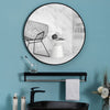 40cm Round Black Metal Frame Wall Mirror Bathroom Bedroom Makeup Vanity Mirrors