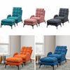 Occasional Adjustable Velvet Armchair Lazy Recliner Sleeper Sofa With Footstool