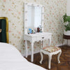 HOLLYWOOD STYLE LIGHTED VANITY MAKEUP MIRROR DRESSING TABLE 10 LED BULBS+ DRAWER