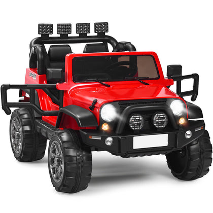 12V Electric Kids Ride On Truck 2 Seater 12V Jeep Car Toys w/ Remote Control