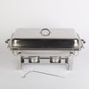 11L Stainless Steel Buffet Server Chafing Dish Food Warmer 2 Tray With Lid Hook