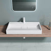 Modern Bathroom Wash Basin Sink Stone Resin Countertop Wall Hung Full Size Range