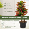 100cm Artificial Croton Plant Tall Fake Croton Palm Tree Home Faux Decor