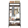 Industrial Clothes Rail Rack Coat Stand Garment Wardrobe Bedroom Entryway