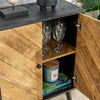 Sideboard 2 Doors Black Frame Storage Cupboard Cabinet Living Room Furniture
