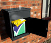 Medium Parcel Delivery Drop Box Lockable Home Storage Letter Post Box Black
