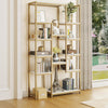 6 Tiers Bookcase Free Standing Bookshelf Book Storage Shelves for Living Room