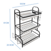 3 Tier Dish Drainer Plate Rack With Drip Draining Plate Bowl Tray Sink Drying UK